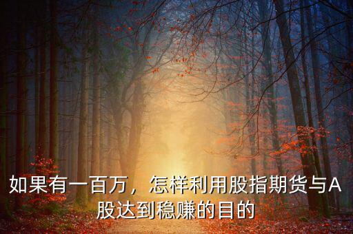如果有一百萬(wàn)，怎樣利用股指期貨與A股達(dá)到穩(wěn)賺的目的