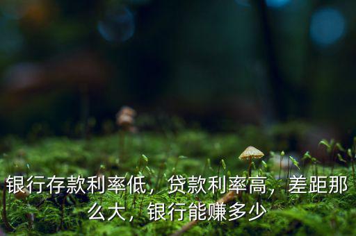 銀行存款利率低，貸款利率高，差距那么大，銀行能賺多少