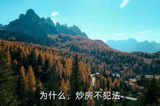 為什么，炒房不犯法