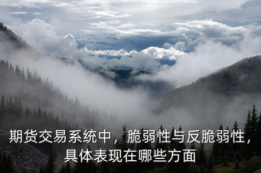期貨交易系統(tǒng)中，脆弱性與反脆弱性，具體表現(xiàn)在哪些方面