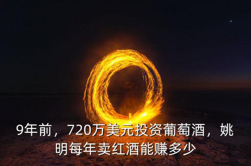 9年前，720萬美元投資葡萄酒，姚明每年賣紅酒能賺多少
