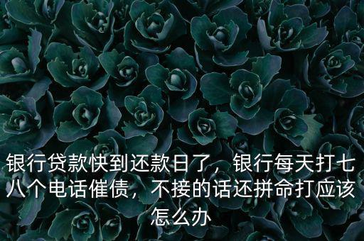 銀行貸款快到還款日了，銀行每天打七八個電話催債，不接的話還拼命打應該怎么辦