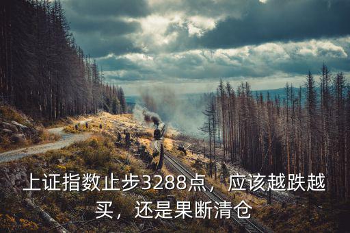 上證指數(shù)止步3288點(diǎn)，應(yīng)該越跌越買，還是果斷清倉(cāng)