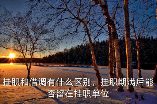 掛職和借調(diào)有什么區(qū)別，掛職期滿后能否留在掛職單位