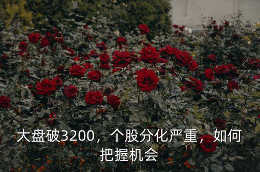 大盤破3200，個股分化嚴重，如何把握機會