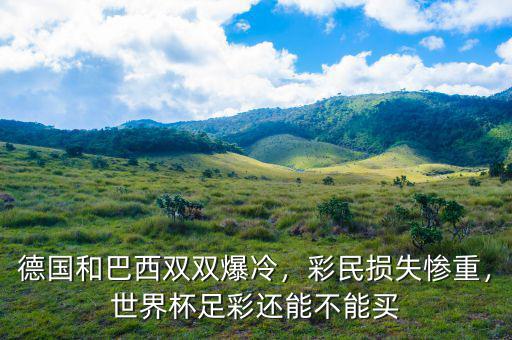 德國和巴西雙雙爆冷，彩民損失慘重，世界杯足彩還能不能買