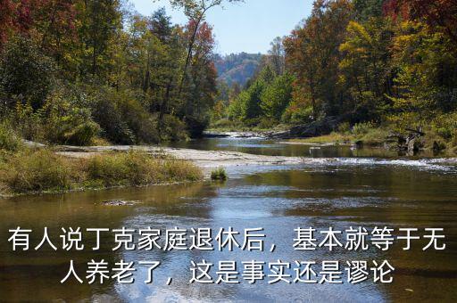 有人說丁克家庭退休后，基本就等于無人養(yǎng)老了，這是事實還是謬論