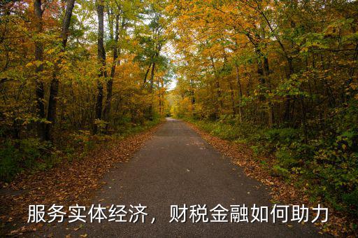 服務(wù)實(shí)體經(jīng)濟(jì)，財(cái)稅金融如何助力