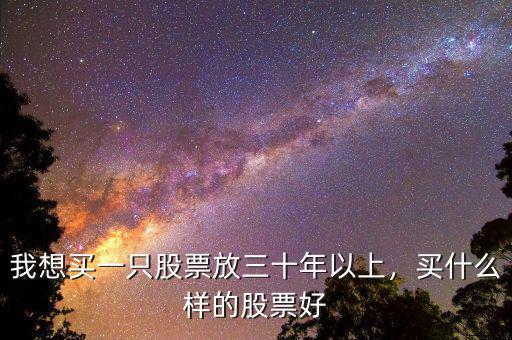 我想買一只股票放三十年以上，買什么樣的股票好