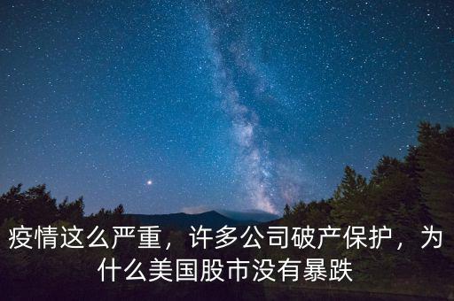 疫情這么嚴(yán)重，許多公司破產(chǎn)保護(hù)，為什么美國股市沒有暴跌