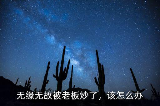 無(wú)緣無(wú)故被老板炒了，該怎么辦