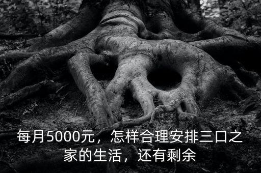 每月5000元，怎樣合理安排三口之家的生活，還有剩余