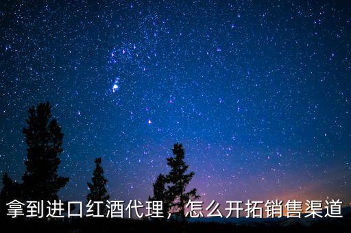 拿到進口紅酒代理，怎么開拓銷售渠道
