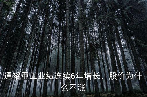 通裕重工業(yè)績連續(xù)6年增長，股價(jià)為什么不漲