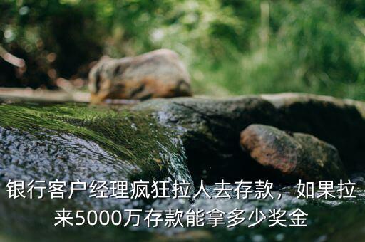 銀行客戶經(jīng)理瘋狂拉人去存款，如果拉來5000萬存款能拿多少獎金