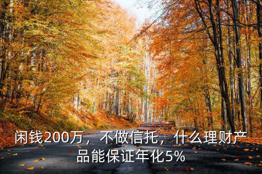 閑錢200萬，不做信托，什么理財產(chǎn)品能保證年化5%