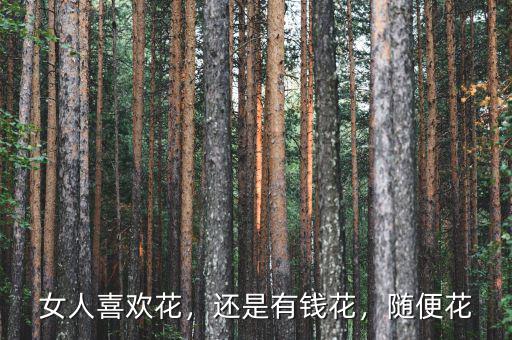 女人喜歡花，還是有錢花，隨便花