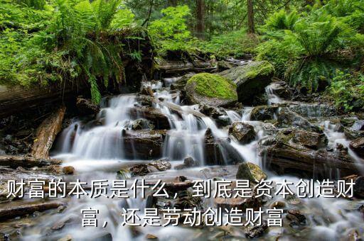 財富的本質(zhì)是什么，到底是資本創(chuàng)造財富，還是勞動創(chuàng)造財富