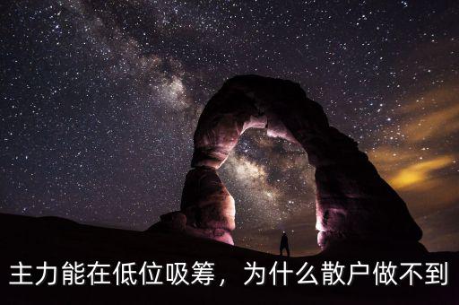 主力能在低位吸籌，為什么散戶做不到
