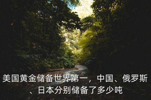 美國(guó)黃金儲(chǔ)備世界第一，中國(guó)、俄羅斯、日本分別儲(chǔ)備了多少噸