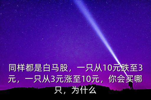 同樣都是白馬股，一只從10元跌至3元，一只從3元漲至10元，你會(huì)買(mǎi)哪只，為什么