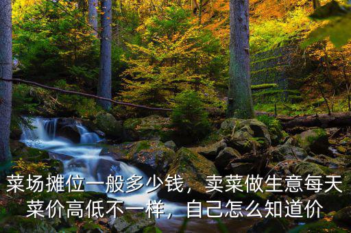 菜場攤位一般多少錢，賣菜做生意每天菜價高低不一樣，自己怎么知道價