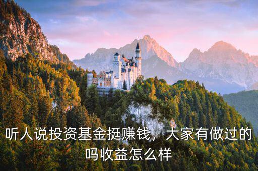 聽(tīng)人說(shuō)投資基金挺賺錢(qián)，大家有做過(guò)的嗎收益怎么樣