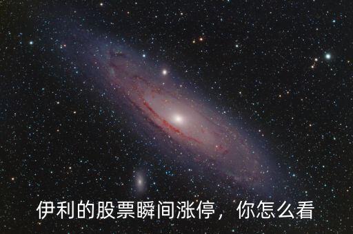 伊利的股票瞬間漲停，你怎么看