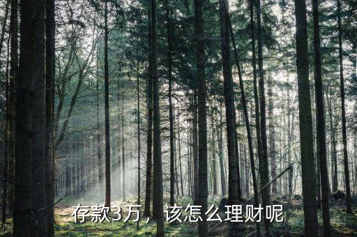 存款3萬，該怎么理財(cái)呢
