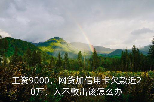 工資9000，網(wǎng)貸加信用卡欠款近20萬，入不敷出該怎么辦