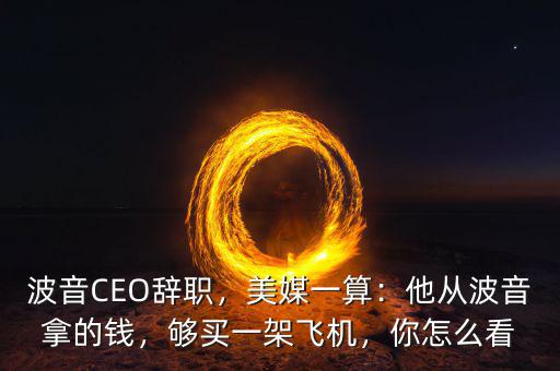 波音CEO辭職，美媒一算：他從波音拿的錢，夠買一架飛機，你怎么看