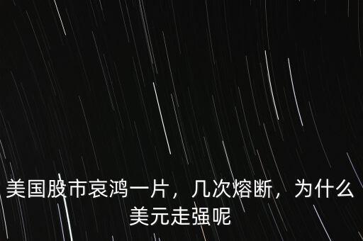美國股市哀鴻一片，幾次熔斷，為什么美元走強呢