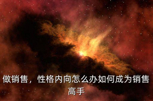 做銷售，性格內(nèi)向怎么辦如何成為銷售高手