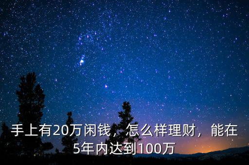 手上有20萬閑錢，怎么樣理財，能在5年內(nèi)達到100萬
