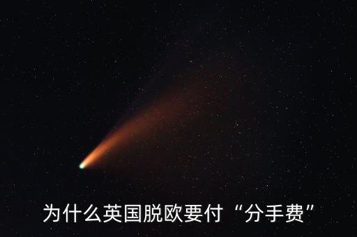 為什么英國脫歐要付“分手費(fèi)”