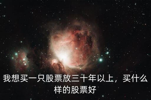 我想買一只股票放三十年以上，買什么樣的股票好