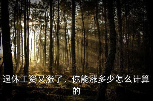 退休工資又漲了，你能漲多少怎么計(jì)算的