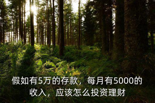 假如有5萬(wàn)的存款，每月有5000的收入，應(yīng)該怎么投資理財(cái)