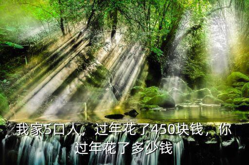 我家5口人，過年花了450塊錢，你過年花了多少錢