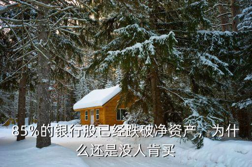 85%的銀行股已經(jīng)跌破凈資產(chǎn)，為什么還是沒人肯買