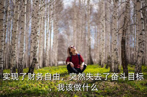 實現(xiàn)了財務(wù)自由，突然失去了奮斗目標(biāo)，我該做什么