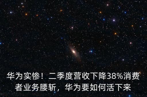 華為實慘！二季度營收下降38%消費者業(yè)務腰斬，華為要如何活下來