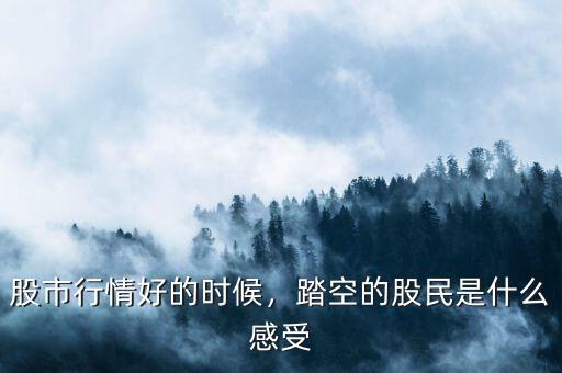 股市行情好的時(shí)候，踏空的股民是什么感受