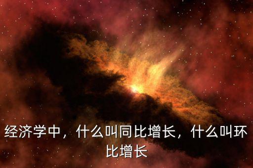 經(jīng)濟學中，什么叫同比增長，什么叫環(huán)比增長