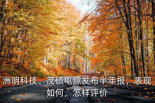 洲明科技、茂碩電源發(fā)布半年報，表現(xiàn)如何，怎樣評價