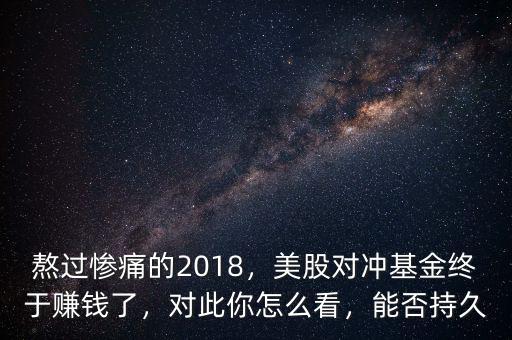 熬過慘痛的2018，美股對沖基金終于賺錢了，對此你怎么看，能否持久
