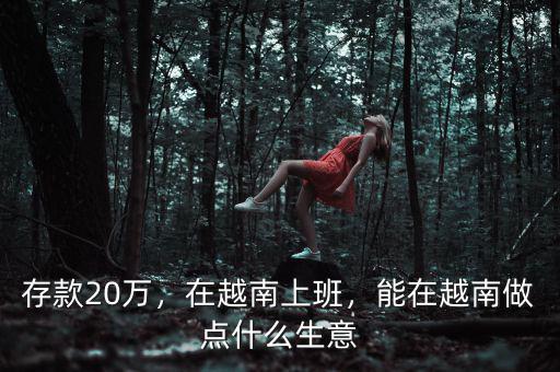 存款20萬，在越南上班，能在越南做點(diǎn)什么生意