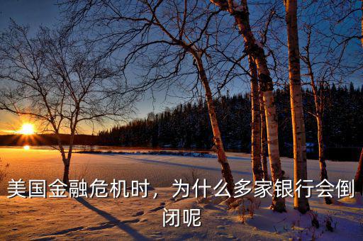美國金融危機(jī)時(shí)，為什么多家銀行會倒閉呢
