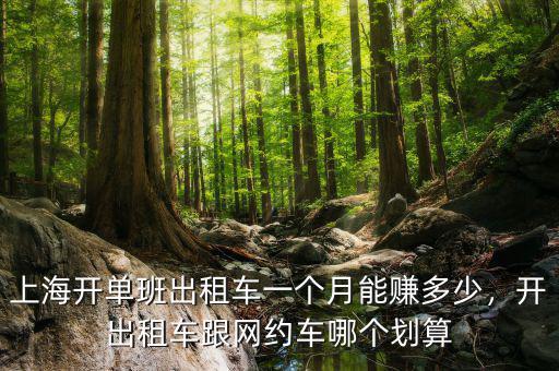 上海開單班出租車一個(gè)月能賺多少，開出租車跟網(wǎng)約車哪個(gè)劃算