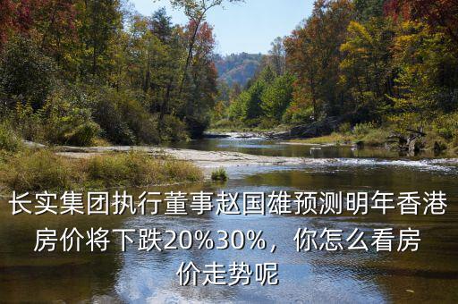 長實集團(tuán)執(zhí)行董事趙國雄預(yù)測明年香港房價將下跌20%30%，你怎么看房價走勢呢